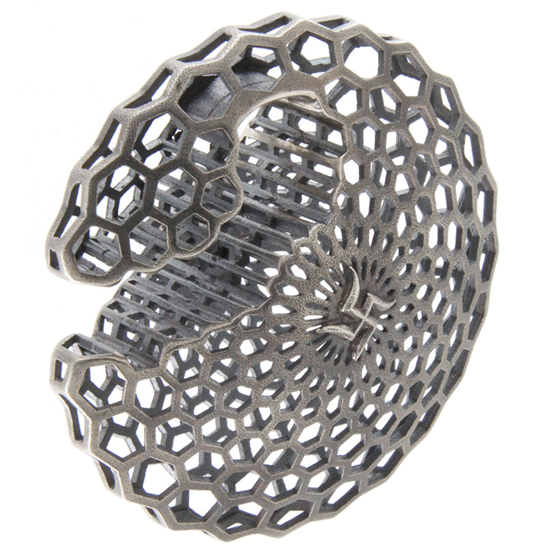 Silver Swastika Honeycomb Ear Weights (price for pair) Orecchio