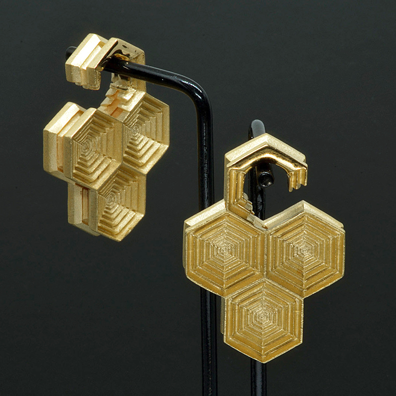 Silver Gold Plated Dizzycomb Ear Weights (price for pair) Orecchio