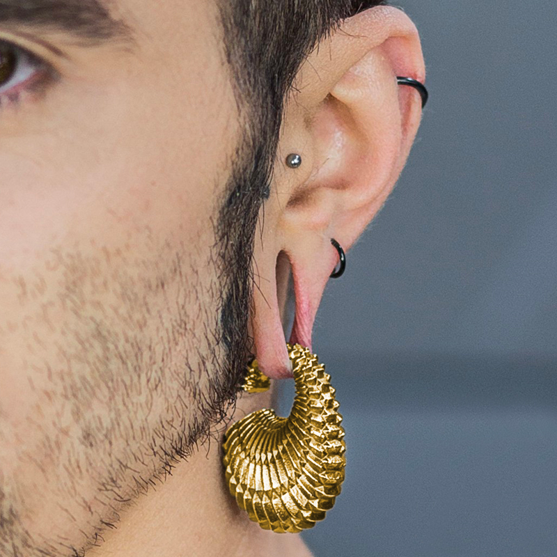 Silver Gold Plated Pango Ear Weights (price for pair) Orecchio