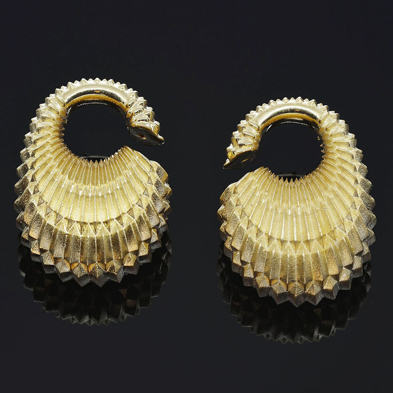 Silver Gold Plated Pango Ear Weights (price for pair) Orecchio