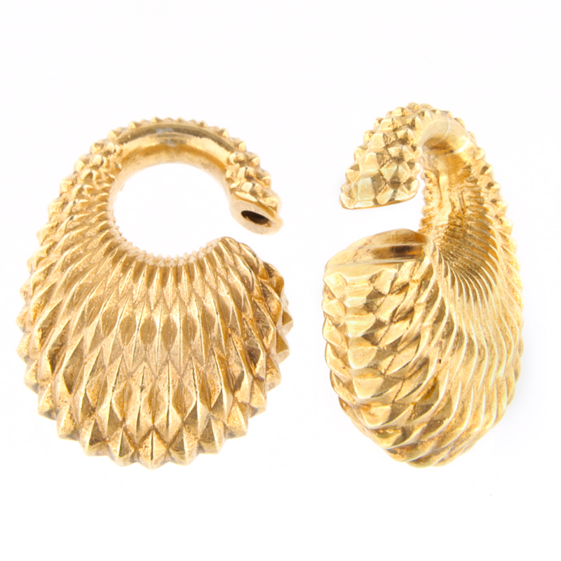 Silver Gold Plated Pango Ear Weights (price for pair) Orecchio