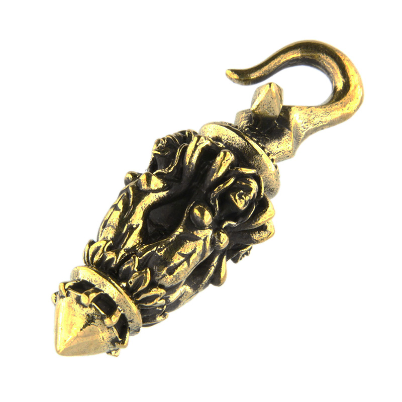 Antique Brass Ear Weights - h55mm gr.37 each (price for pair) Gioielli da lobo