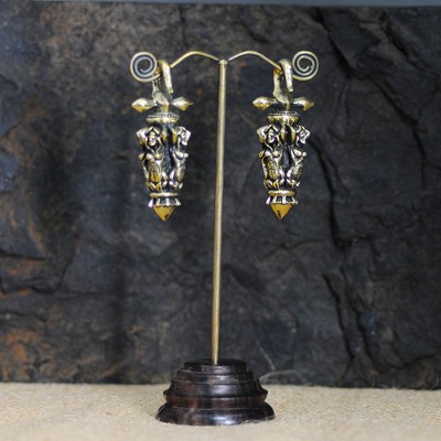 Antique Brass Ear Weights - h55mm gr.37 each (price for pair) Gioielli da lobo