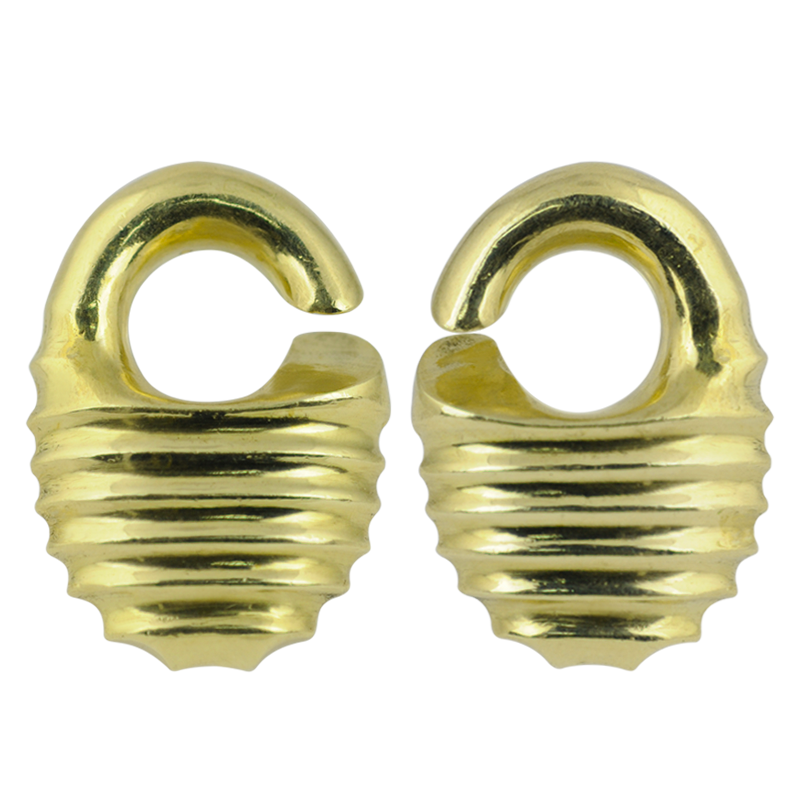 Yellow Brass Chrysalis Weights (Price for Pair) Orecchio