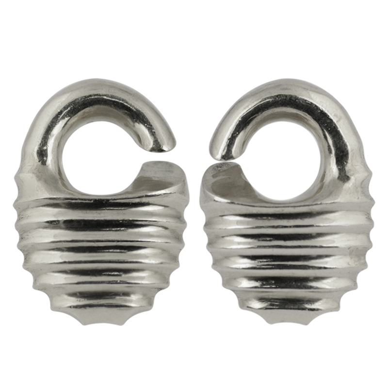 White Brass Chrysalis Weights (Price for Pair) Orecchio