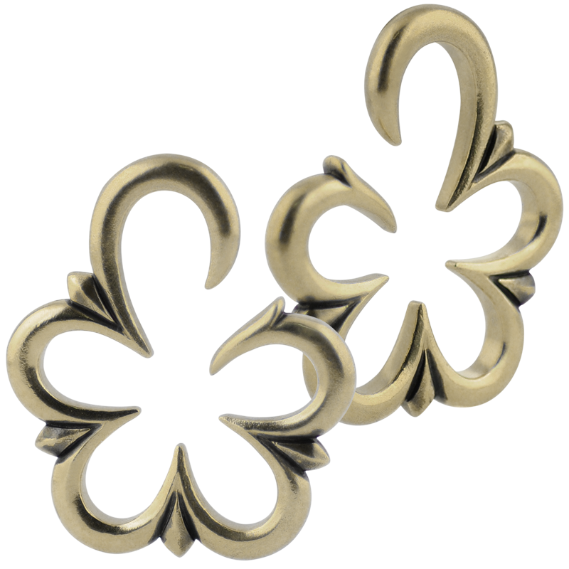 Tribal Brass Ring Weight Orecchio