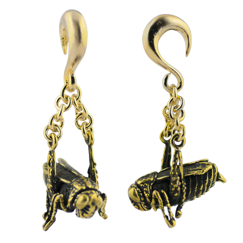 Brass Grasshopper Weight Pendant (Price for Pair) Orecchio
