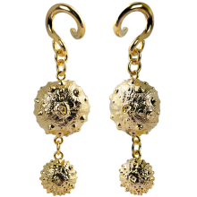 Exoskeleton Sea Urchin Brass Pendant (price for pair)