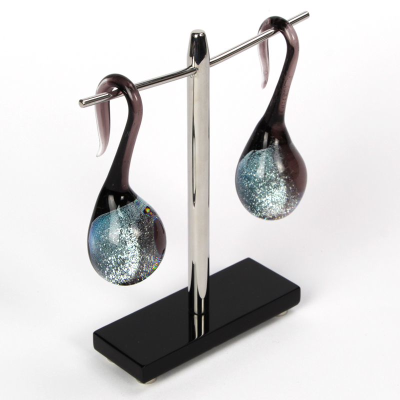 Dichroic Lagrimas Blue Gorilla Glass® Ear Weights Orecchio