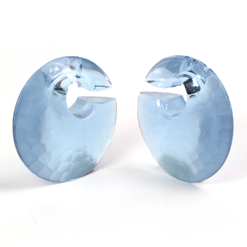 Small Solid Martele Eclipse Gorilla Glass® Ear Weights Orecchio