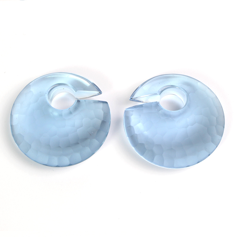 Small Solid Martele Eclipse Gorilla Glass® Ear Weights Orecchio