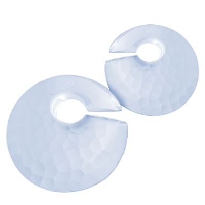 Small Solid Martele Eclipse Gorilla Glass® Ear Weights Orecchio