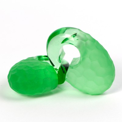 Small Solid Martele Ovoids Gorilla Glass® Ear Weights Orecchio