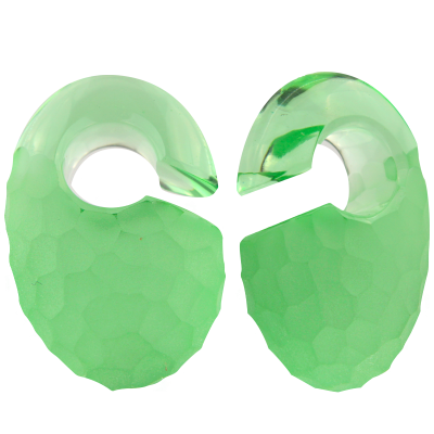 Small Solid Martele Ovoids Gorilla Glass® Ear Weights Orecchio