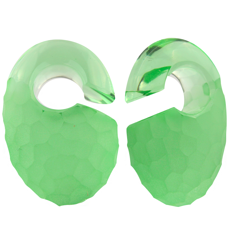 Small Solid Martele Ovoids Gorilla Glass® Ear Weights Orecchio