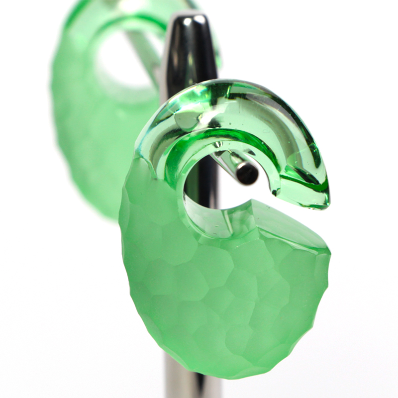 Small Solid Martele Ovoids Gorilla Glass® Ear Weights Orecchio