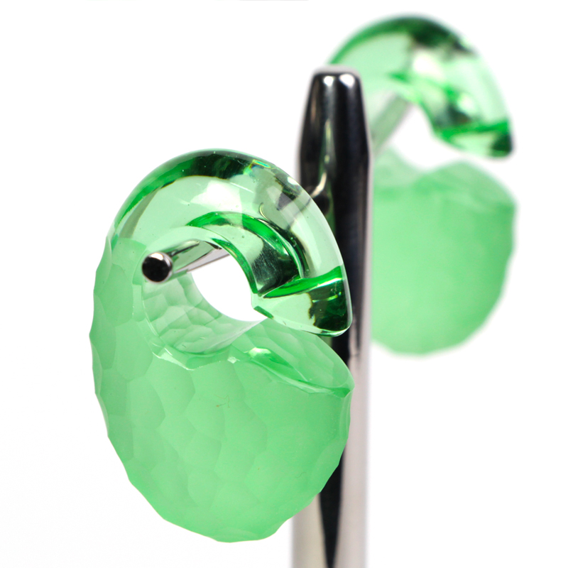 Small Solid Martele Ovoids Gorilla Glass® Ear Weights Orecchio