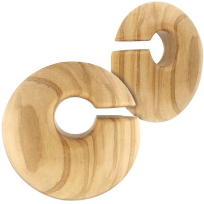 Olive Wood Design Large Eclipse (60mm ø) Orecchio