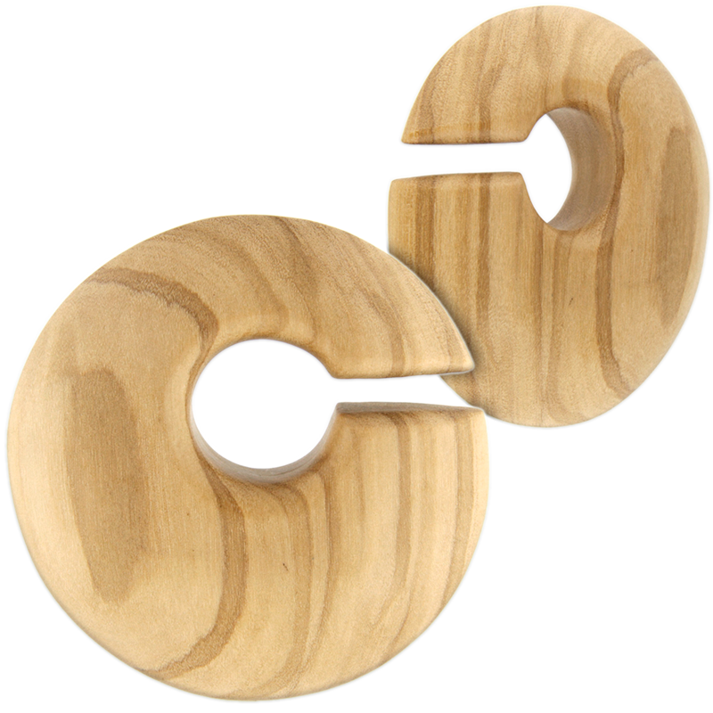 Olive Wood Design Large Eclipse (60mm ø) Orecchio
