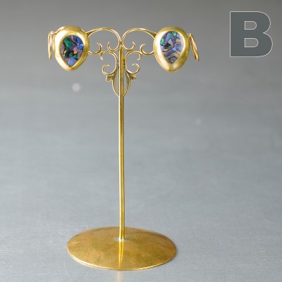 Brass Ear Weights with Tear Mother of Pearl (price for pair) Orecchio