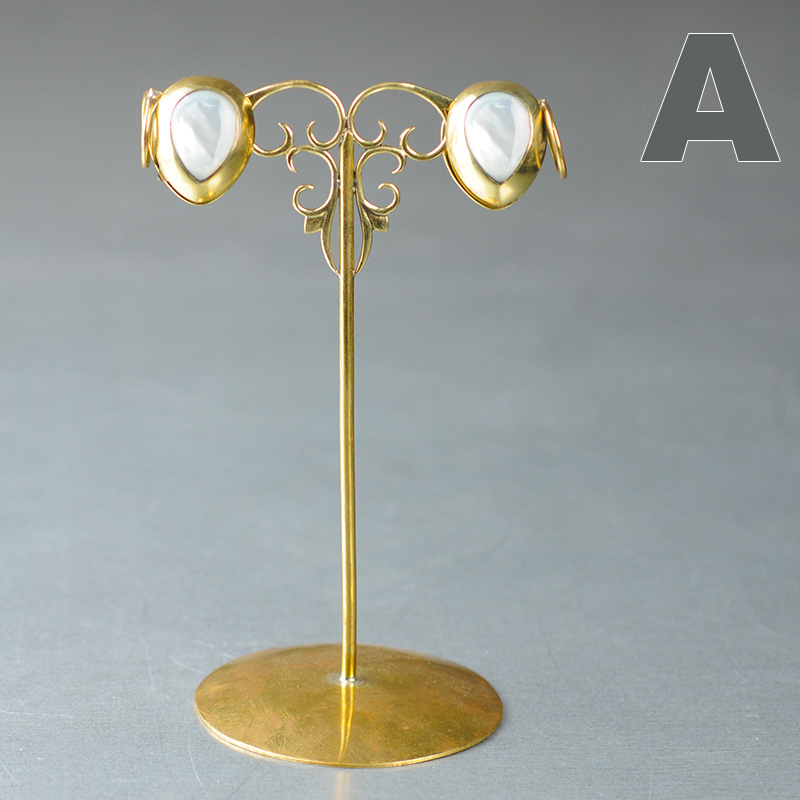 Brass Ear Weights with Tear Mother of Pearl (price for pair) Orecchio