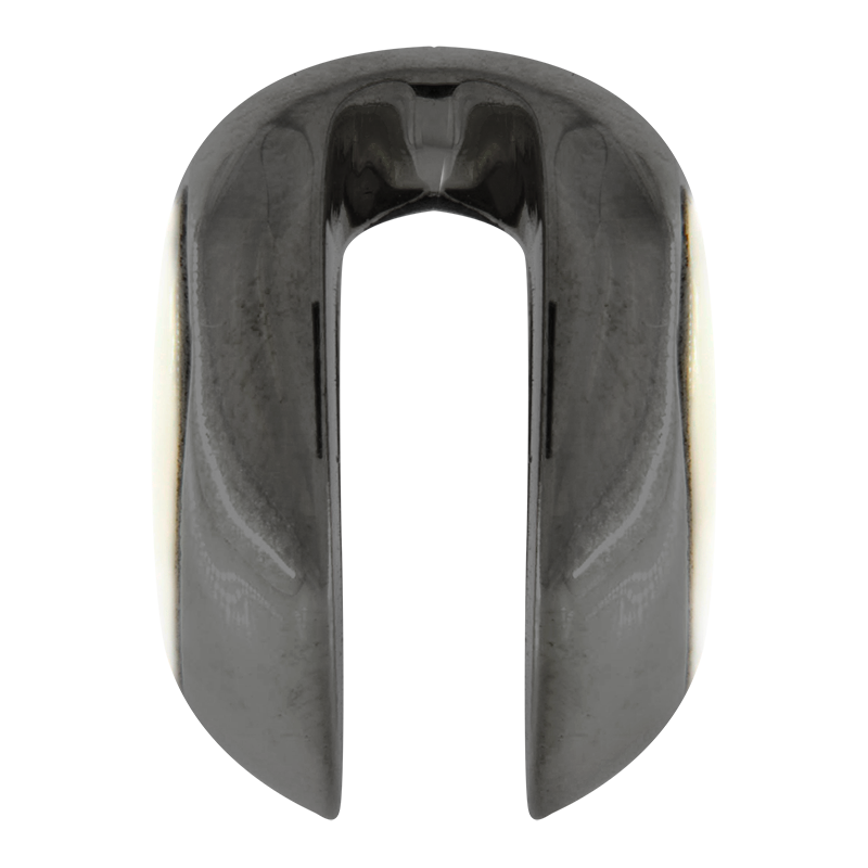 Black Brass Ear Weights with Rose Quartz Tear Drop (price for pair) Orecchio