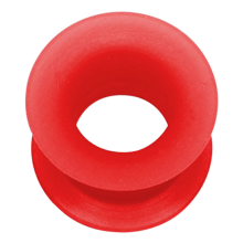 Silicone Flesh Tunnel Red