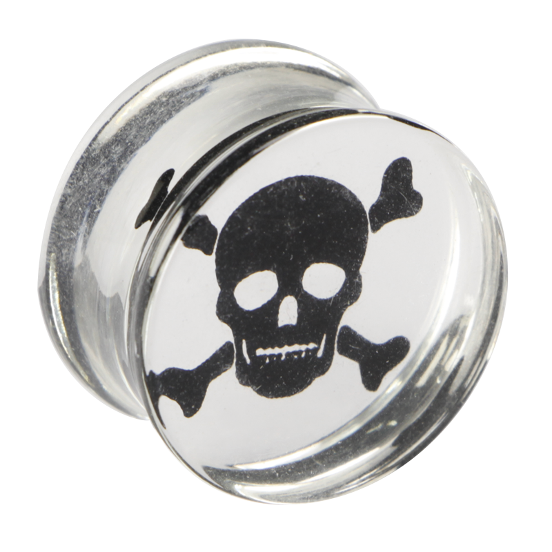 PMMA Silhouette Plug Skull Orecchio