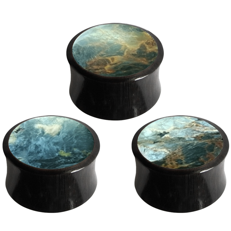 Pietersite Inlay and Horn Plug (price for pair) Orecchio