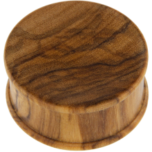 Double Flared Concave Olive Wood Plug