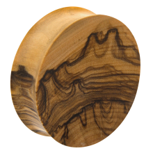 Concave Olive Wood Plug (price for pair)