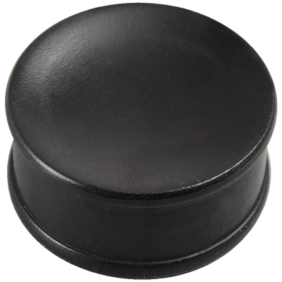 Double Flared Concave Iron Wood Plug Orecchio