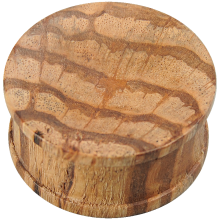 Double Flared Concave Zebra Tamarind Wood Plug