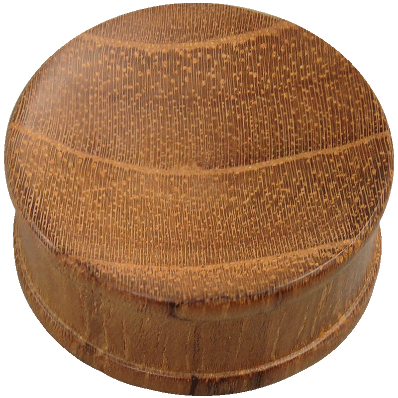 Double Flared Concave Teak Wood Plug Orecchio