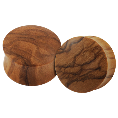 Solid Olive Wood Plug Ear