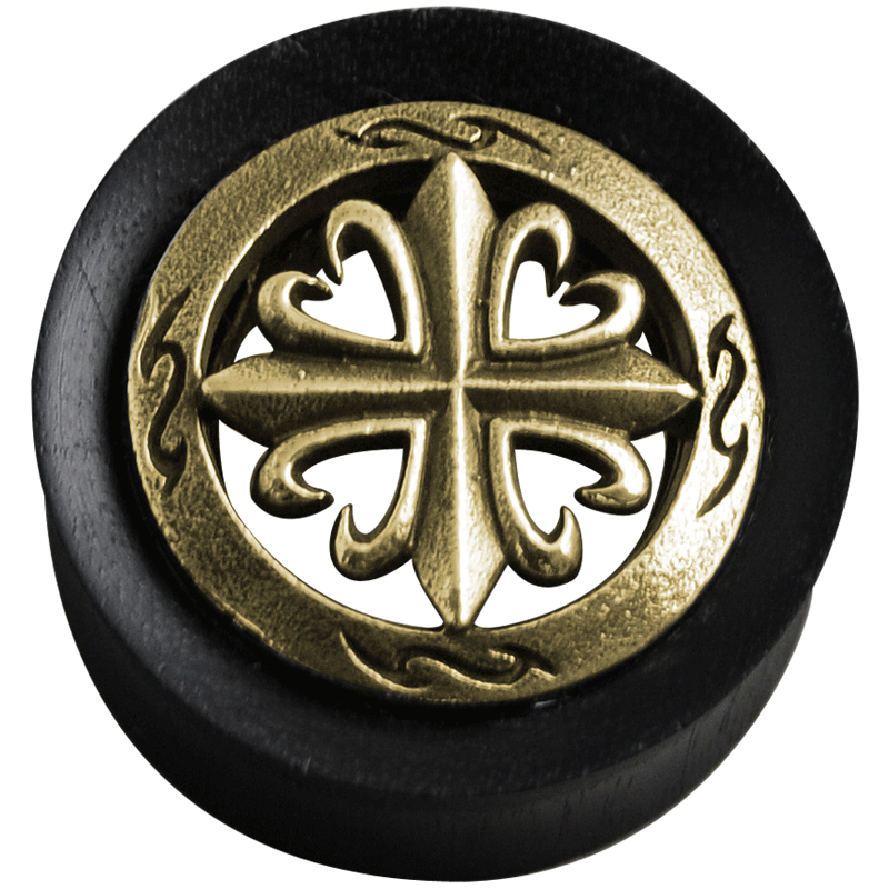 Wood Tunnel with Brass Element Orecchio