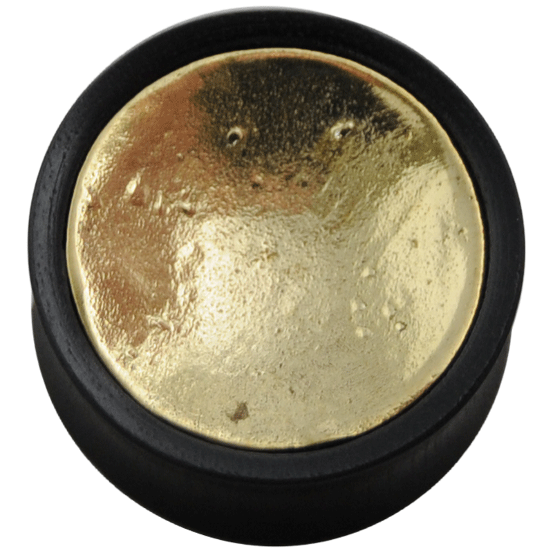Wood Plug with Brass Element Orecchio