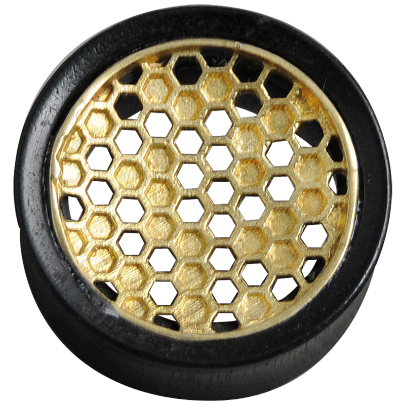 Wood Tunnel with Brass Element Orecchio