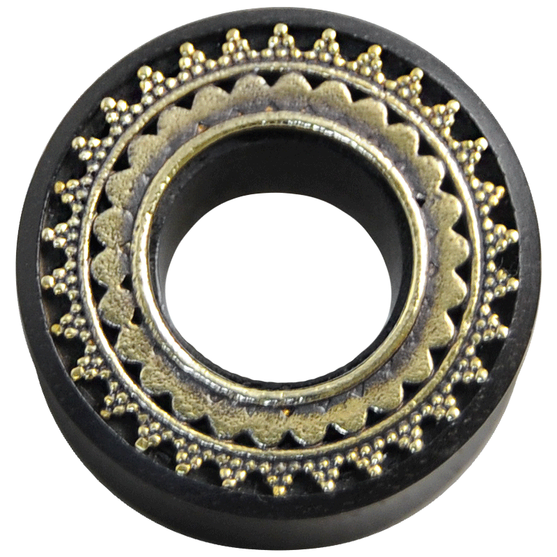 Wood Tunnel with Brass Element Orecchio