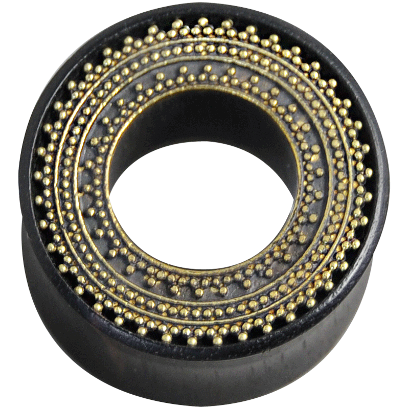 Wood Tunnel with Brass Element Orecchio