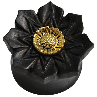 Wood Plug with Brass Element Orecchio