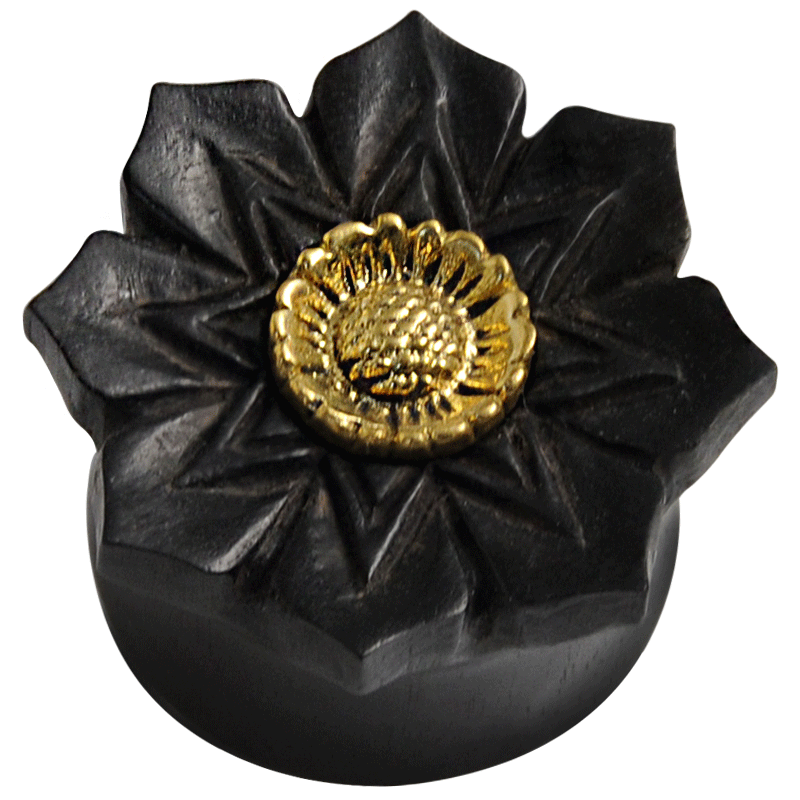 Wood Plug with Brass Element Orecchio