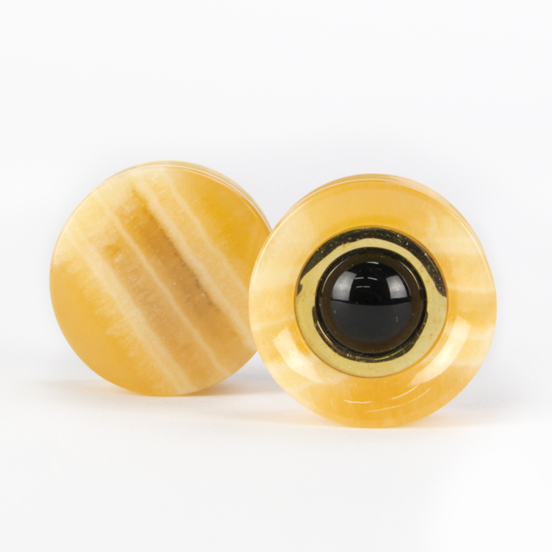 Calcite and Onyx Concave Ear Plug Orecchio