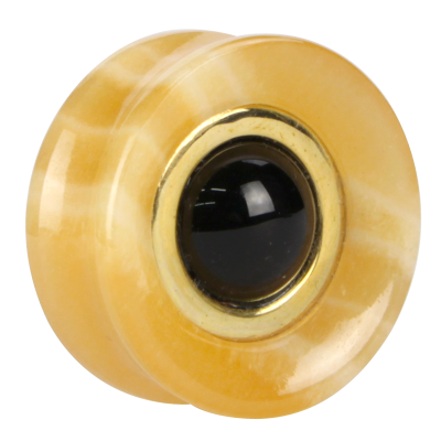 Calcite and Onyx Concave Ear Plug Orecchio