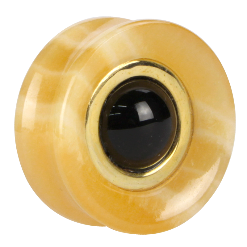 Calcite and Onyx Concave Ear Plug Orecchio