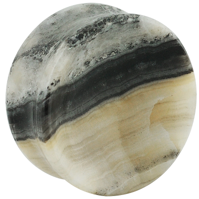 Black Layered Onyx Concave Ear Plug Orecchio