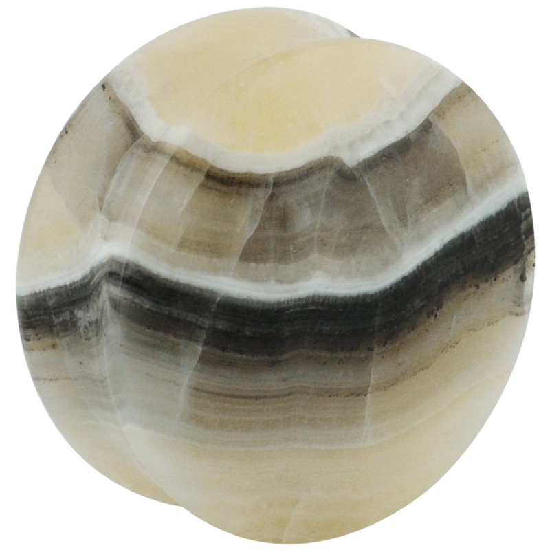 Black Layered Onyx Convex Ear Plug Orecchio