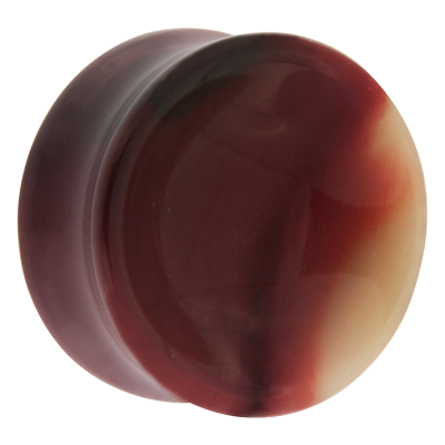Red Mokaite Concave Ear Plug Orecchio