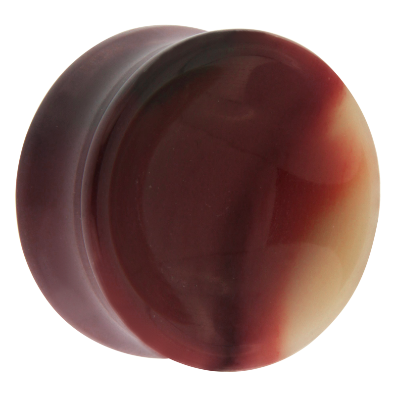 Red Mokaite Concave Ear Plug Orecchio