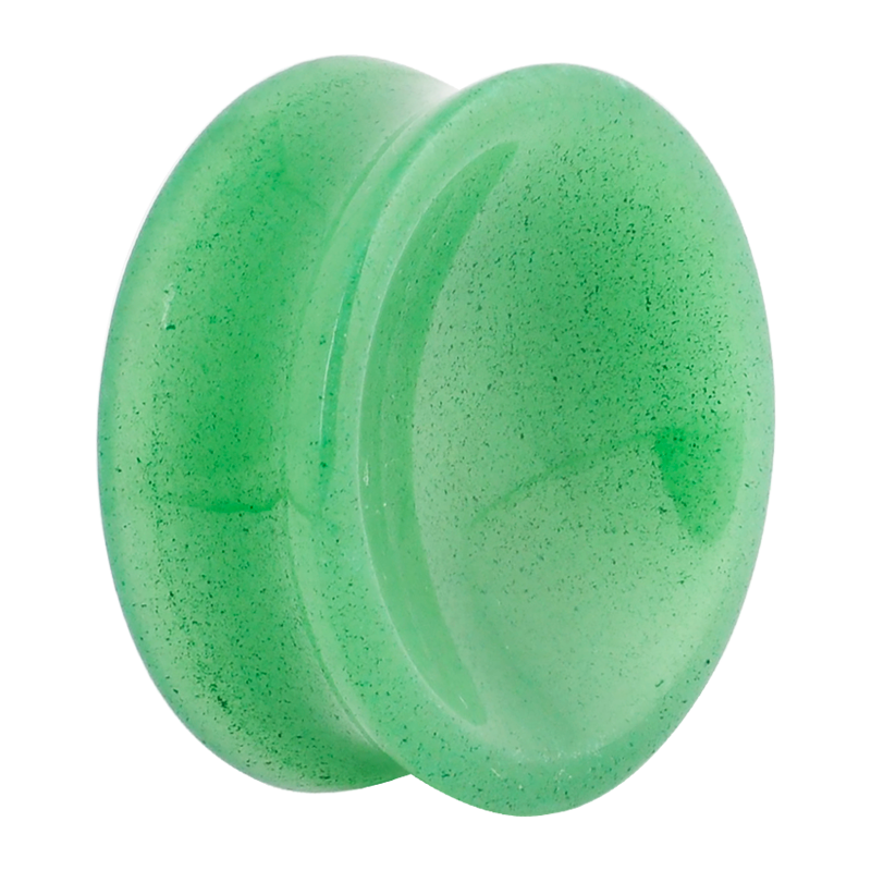 Natural Stone Double Concave Plug Aventurine (Price for Pair) Orecchio